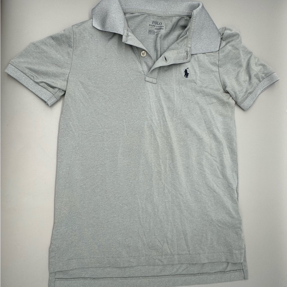 Ralph Lauren Boy Short Sleeved Classic Polo Light Grey